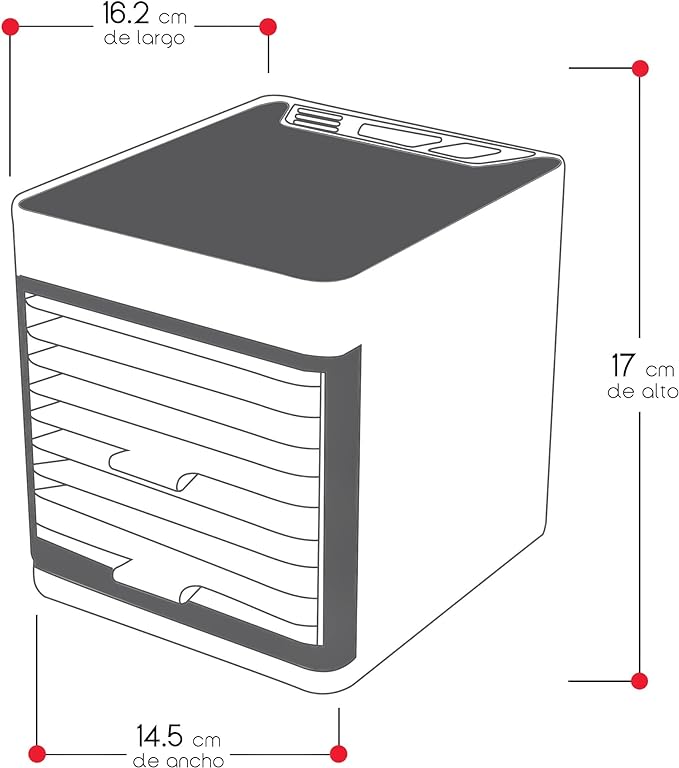 Mini Aire Acondicionado Portátil USB con Humidificador y Luces LED - Envío Gratis desde España