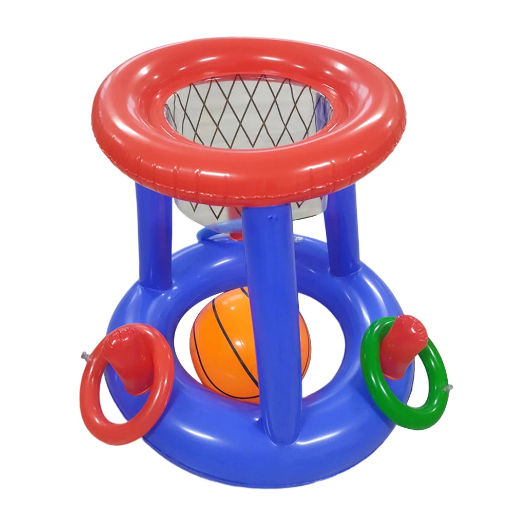 🏀💧 ¡ Juego de Aro Inflable para Lanzar en verano! 🏝️🎉