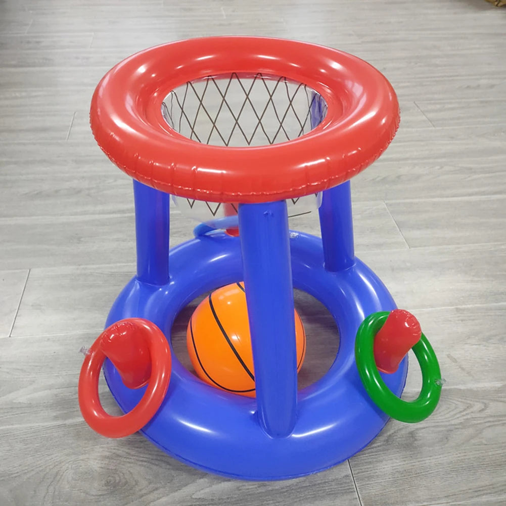 🏀💧 ¡ Juego de Aro Inflable para Lanzar en verano! 🏝️🎉